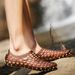 Breathable Wading Men, Summer Outdoor Amphibious Quick-Dry Non-Slip Fishing Rafting Shoes, Perforated Beach Shoes For_desvips.com