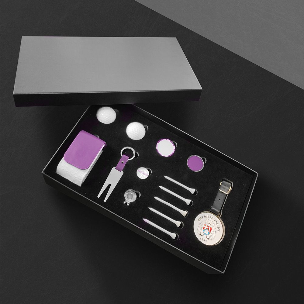 Wooden Gift Golf Accessories Hat Clip Pin Marker Special Paper Box Ball Bag Mark Set_desvips.com