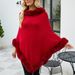 Women's Clothing 2023 autumn and winter new women's clothing shawl tassel cape fur collar pullover sweater women_desvips.com