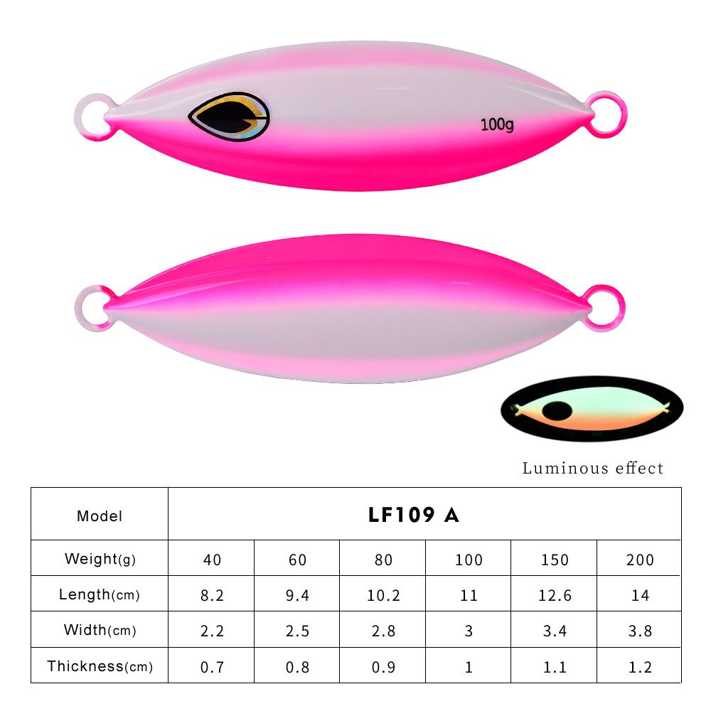 Luminous Jig Lead Fish Boat Sea Fishing Slow Jigging Sinking Metal Lure_desvips.com