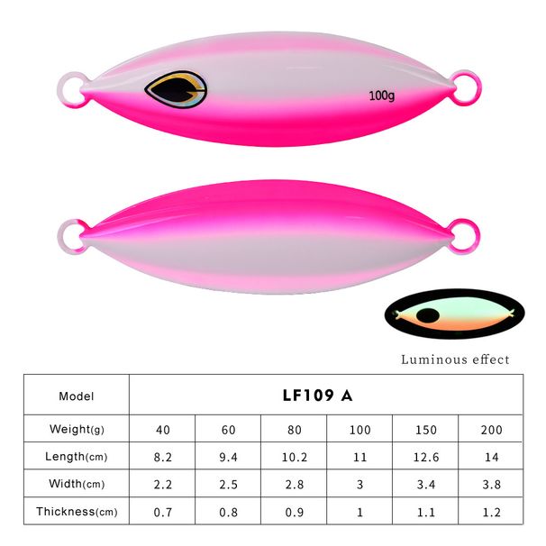 Luminous Jig Lead Fish Boat Sea Fishing Slow Jigging Sinking Metal Lure_desvips.com