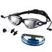Adult Swimming Goggles Electroplated Swimming Goggles Waterproof, Anti Fog And Anti Ultraviolet Large Frame Swimming Goggles Nose Clip Earplug Box_desvips.com