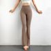 Flared Yoga High Waist Hip Lift Outdoor Pilates Professional Fitness Tight Wide Leg Slimming Sports Pants For Women_desvips.com