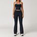 Women's Clothes 2 Pieces Workout Tracksuit Yoga Set Sportswear Gym Clothing High Waist Bell-bottoms Sexy Fitness Bta_desvips.com