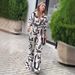 Women's Clothing commuting leisure color loose wide leg pants suit_desvips.com