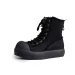 Stylish Comfortable Spring Autumn Loafers Women Man Chunky Heel Round Toe Lace Up Vintage Designer Casual Gothic Shoes_desvips.com