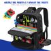 Backpack Heavy Duty For Men Storage With 3 Pouches Organizer Electrician Plumber Maintenance Worker Tool Bags_desvips.com