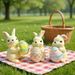 Cute Easter Ornament, A Rabbit Holding An Egg, American-style Fun Bunny Decoration_desvips.com