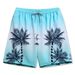 Men's Trunks Digital Print Vacation Hot Spring Elastic Slim Fit Water Park Swim Shorts_desvips.com