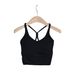 Pilates Sports Camisole Vest For Women, Integrated Fixed Chest Pad, Shockproof Fitness Cross Back Yoga Bra_desvips.com