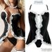 Passionate women sexy lace temptation uniform sexy lingerie maid suit for _desvips.com