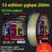 131 Multicolor YGKPE Special PE 12 Braid Long Casting Black Wear-resistant Core Wrapped Strong Line_desvips.com