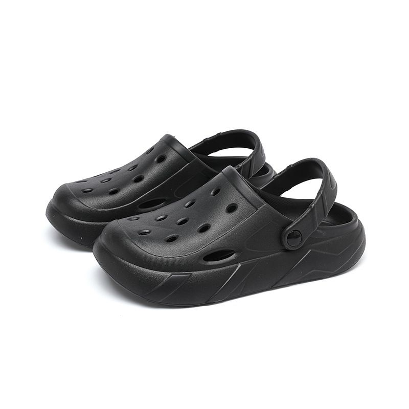 2024 new fashion hole shoes men's summer outdoor wear Baotou slippers men's non-slip and deodorizing eva beach slippers_desvips.com