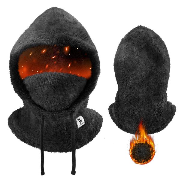 Qunature Winter Fleece Balaclava, Ski Mask, Tube Scarf, Unisex Hat_desvips.com