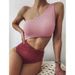 Women's New Sexy Swimsuit Triangle One-Piece Bikini Hollow Out Slimming Tummy Covering Hot Spring Vacation_desvips.com