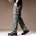 001 American Style Pants For Men, Autumn Thin Waterproof Loose Straight Leg Cargo Pants, Wear-Resistant And Dirt-Resistant_desvips.com