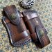 Knife, Fruit Knife, Tool, Universal Folding Knife With Sheath Made Of Cowhide, 49g, Hand-printed Surface_desvips.com