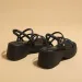 soled New Thick Women's 2024 Summer Fashion One E Buckle Fairy Paired With Skirt Height Sandalse Buckl Paird Hight_desvips.com
