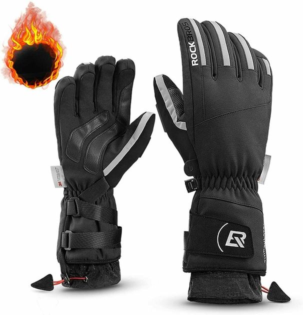 ROCKBROS Winter Windproof Gloves Warm Bicycle Motorbike Ski Gloves_desvips.com