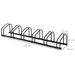 Aparcamiento Para 6 Bicicletas Soporte De Acero Para Aparcar Bicicletas En El Suelo O Pared 179x33x27 Cm_desvips.com