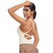 New Cross-Border Double-Sided Nylon Solid Color Cross-Back Sports Bra Running Fitness Yoga Vest Top For Women_desvips.com