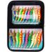 WEIHE10pcs/bag Luminous Wood Shrimp Combo Hard Fishing Lure Set 3 Sizes Squid Hook Fishing Lure Kit_desvips.com