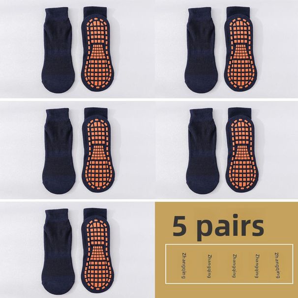 Non-Slip Floor Solid Color Mesh Summer Thin Special Trampoline For Children Boys Girls Adults Yoga Mid-Calf Socks_desvips.com