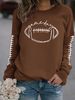 Women's Clothing new autumn game day print fashion sweater spot trend long sleeve_desvips.com