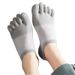5 Pairs Men's Open Toe Boat Breathable Invisible Ankle Short Elastic Men Five Finger Socks Silicone Anti-slip Sports_desvips.com