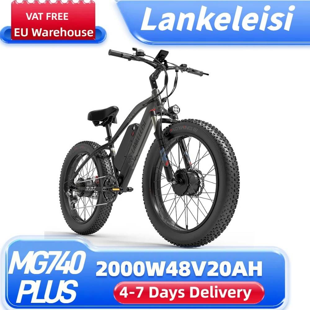 LANKELEISI MG740PLUS Electric Bike 2000W 26" 48V 20AH Dual Motor Mountain E-bike_desvips.com