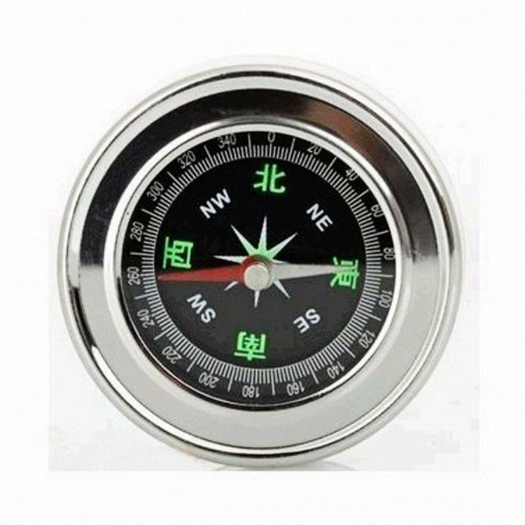 Camping Chinese And English Metal Stainless Steel Diameter 60 Compass North Needle Outdoor Hiking Supplies_desvips.com