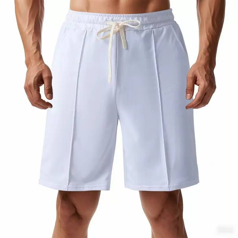 2025 Summer British Style Gentleman Golf Casual Sports Pure Color Shorts For Men_desvips.com