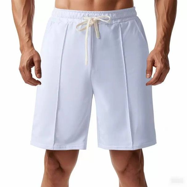 2025 Summer British Style Gentleman Golf Casual Sports Pure Color Shorts For Men_desvips.com