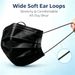 100 Pieces Of Black 3-Ply Disposable Face Masks_desvips.com