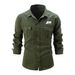 2025 Men's Spring And Autumn New European Size Washed Stretch Cotton Casual Fashion Long Sleeve Shirt_desvips.com