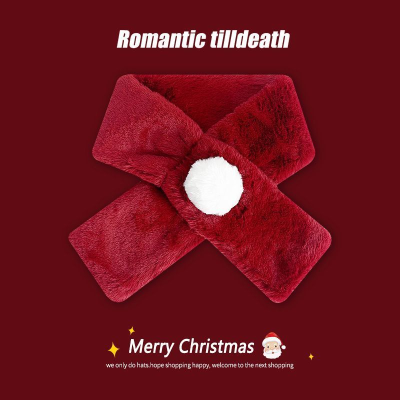 Internet Celebrity Women Winter Christmas Birthday Gift For Girlfriend Plush Ear Protection Santa Claus Hat_desvips.com