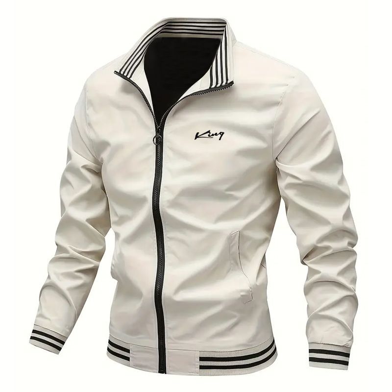 Men's Full Zip Jacket Black Navy Blue Coat Plain Zipper Pocket Sports Outdoor Streetwear Cool Casual Spr & Fall_desvips.com