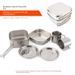 6-Piece Stainless Steel Camping Cookware Set Portable Outdoor Cooking Kit For 3-4 People - Includes Pots Pans & Bowls_desvips.com