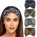 Women's Bohemian Printed Elastic Headband Sports Yoga Sweat Absorbent Cross Hair Accessory_desvips.com