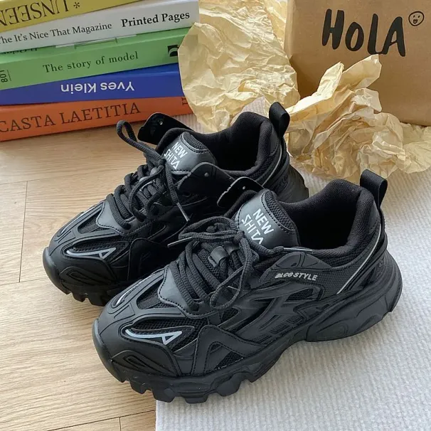 New Product Fashion Sneakers Women/Men Low Top Lace-Up Breathable Non-Slip Wear-Resistant Running Shoes 36-44_desvips.com