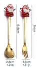 Christmas Gift Cute Christmas Spoon Set Coffee Spoon Creative Mixing Spoon Fork Christmas Gift Box Tableware Dessert Fork_desvips.com