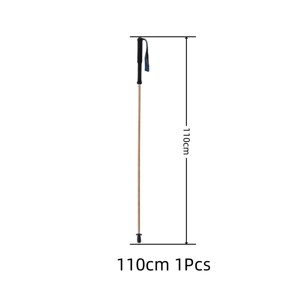 2023 New Arrival Hiking Ultralight Poles High Strength Carbon Fiber & Natural Bamboo Skin Trekking Pole Outdoor_desvips.com