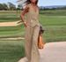 Women's Clothing Summer New Cotton And Linen Sleeveless Vest Vest Trousers Two Piece Suit Female Casual Fashion Suit_desvips.com