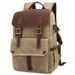 Waterproof SLR Camera Backpack Large Capacity Wax Dyed Canvas Outdoor Photography Backpack Digital Padded SLR Bag_desvips.com
