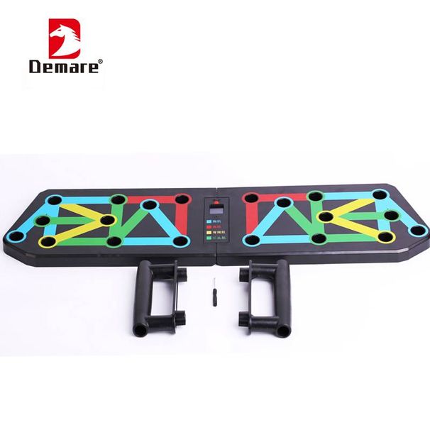 DEMARE Multi-functional Prone Board Folding Pushup Handles Come With Resistance Band, Professional Gym Equipment For Men Women Home Workout Training_desvips.com