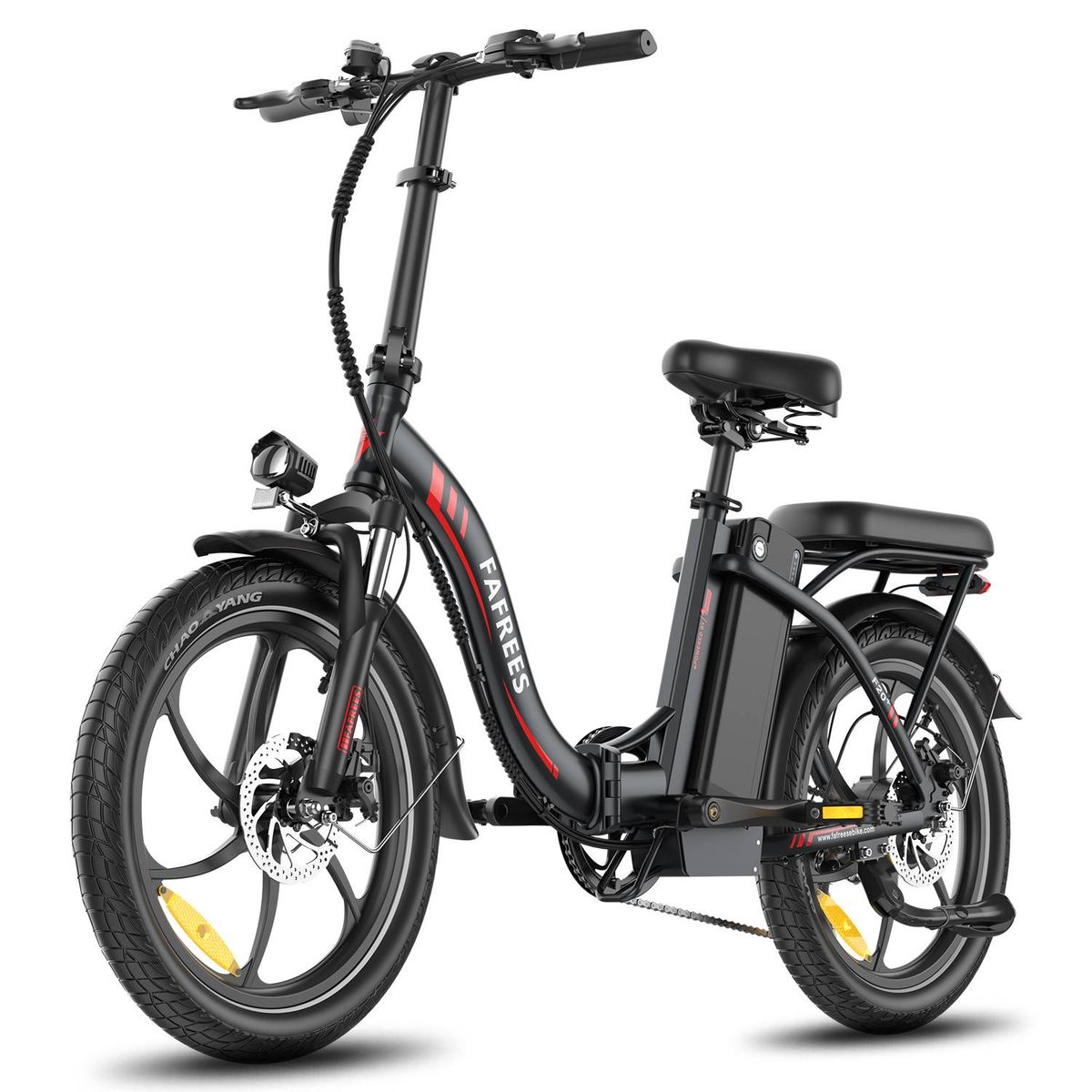 Fafrees F20+ Folding Electric Bike, 250W Motor, 36V 20Ah Battery, 20*3.0 Inch Tires_desvips.com