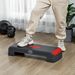 Step Fitness Per Aerobica Regolabile Su 3 Altezze 10-15-20 Cm In Plastica, Nero E Rosso_desvips.com
