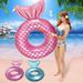 Beauty Fishtail Swimming Ring Adult Life Buoy Floating Water Chair Inflatable Floating Bed Swimming Ring_desvips.com