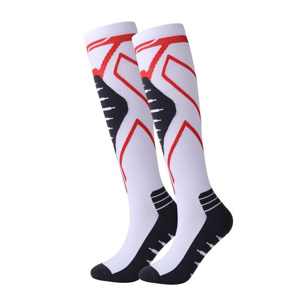 Professional Sports Outdoor Marathon Running Terry Bottom High Elasticity Calf Protection Long Tube Compression Socks_desvips.com