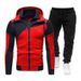 Winter Cotton Spring Autumn Pants Sports Double Zipper Long Sleeve Casual Jacket Sweatshirt Set Fashion_desvips.com